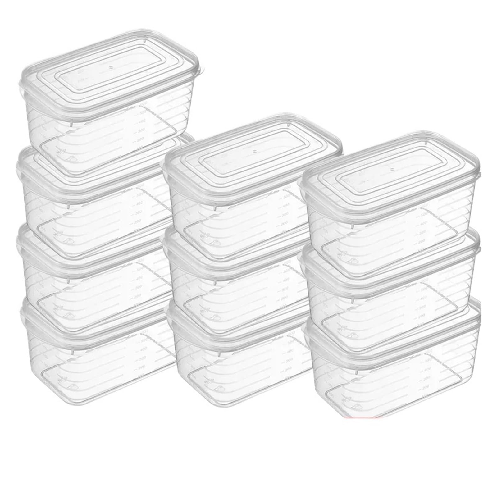 Boîtes de rangement au réfrigérateur, bac à légumes, conteneur fruits et frais, congeler la viande, conteneurs conservation avec couvercle(700ml (10 pcs))
