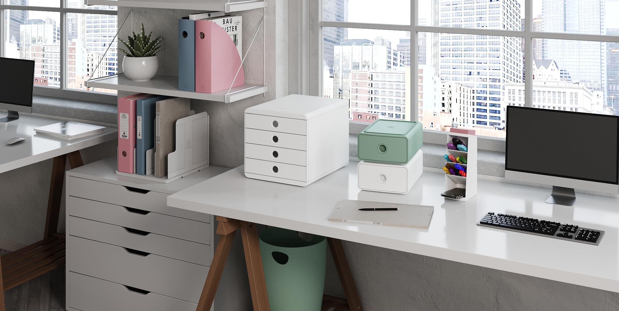 Exacompta, Ref 315480D, 1 Autentik Tiny Box 1 drawer stackable filing module - Image 4