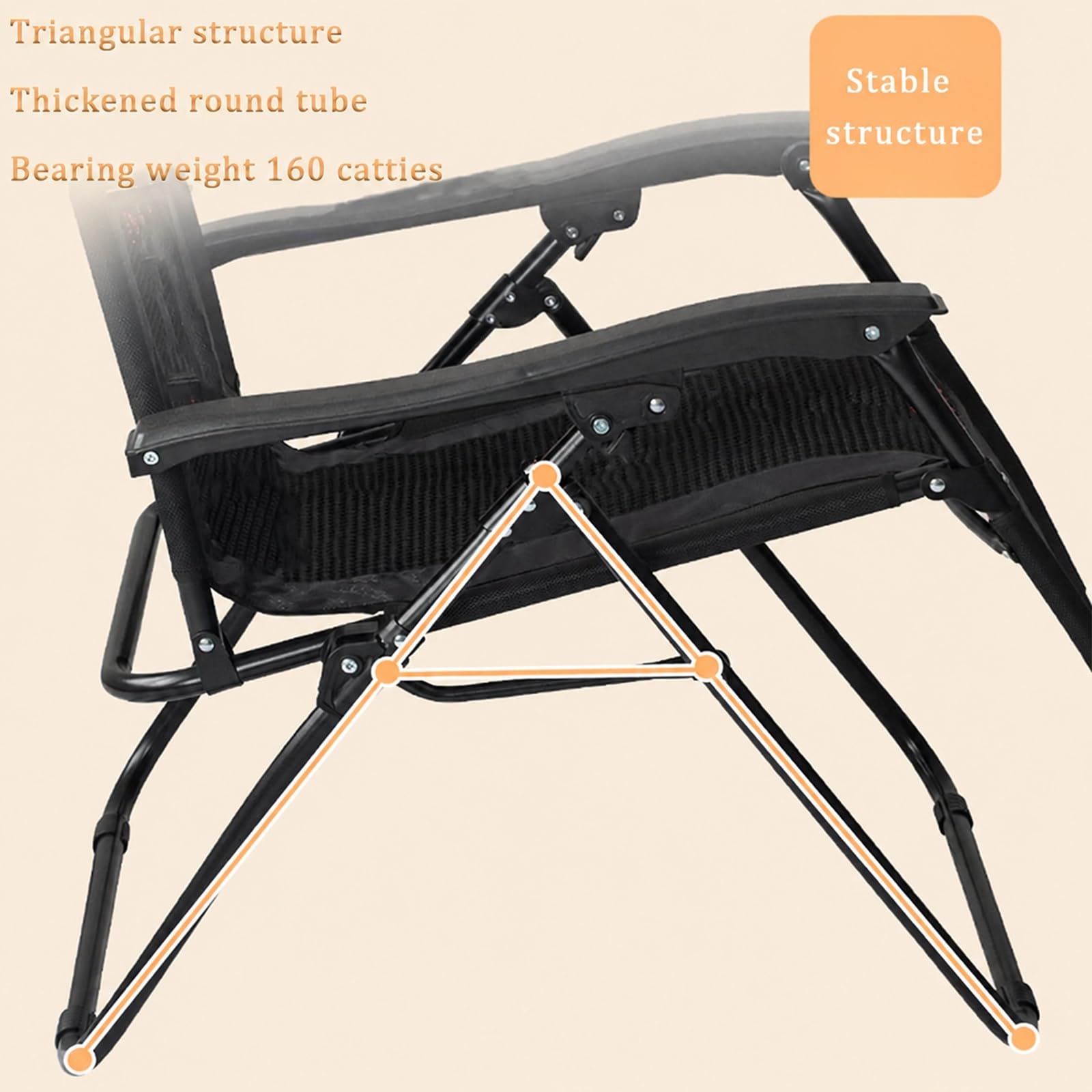 Sedia a sdraio pieghevole con cuscino per la schiena, ergonomica, schienale regolabile, per esterni, fino a 150 kg, sedia da giardino per giardino, piscina, balcone e terrazza (grigio-1 pezzo)