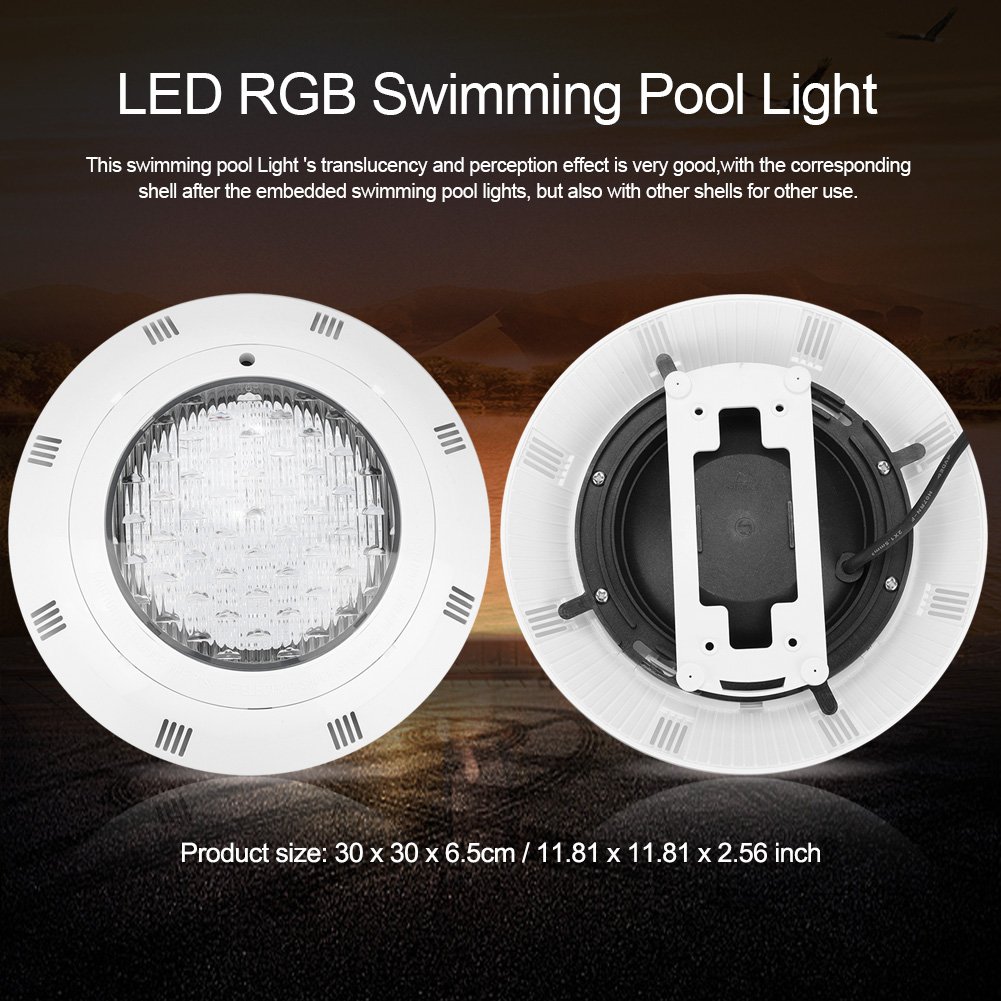Fdit Lampe sous-Marine LED RGB Multi-Couleur Piscine Lumière Vive avec Télécommande Vase Base Pond Garden Party 30W 300