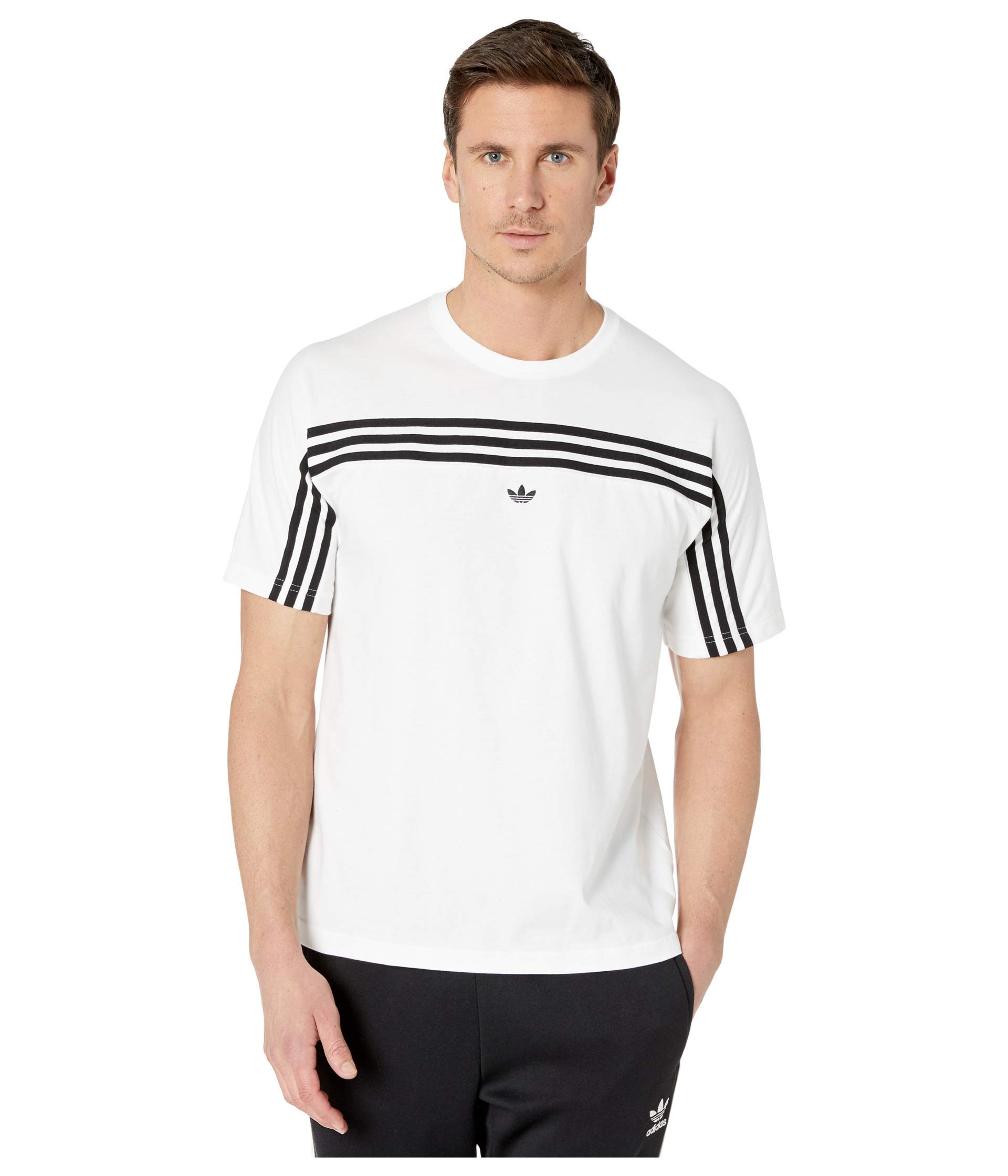 adidas Originals Men's 3 Stripe Short Sleeve T-Shirt