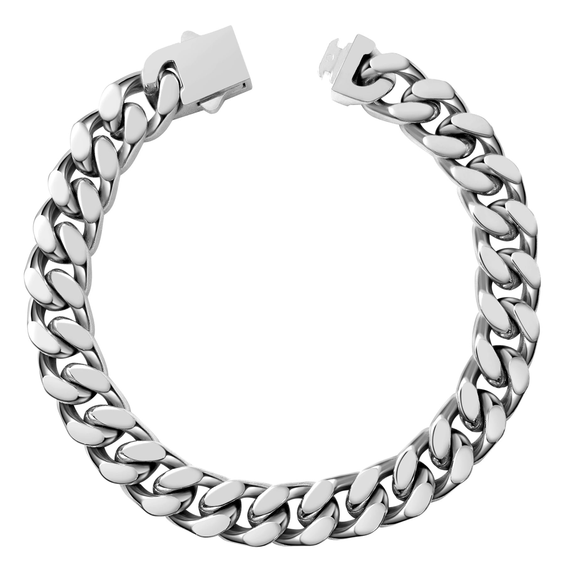 Hoyazvet Cuban Link Chain Bracelet for Men 5 7 9 13mm Width 7 5 8 3 9 Inch