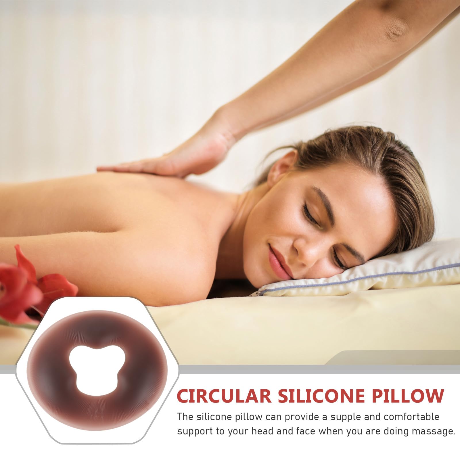 iplusmile Almohada Facial de Silicona para Masaje en Salón SPA, Forma Especial, Material Amigable Piel, Cómoda para Cara y Cabeza en Casa o Salón