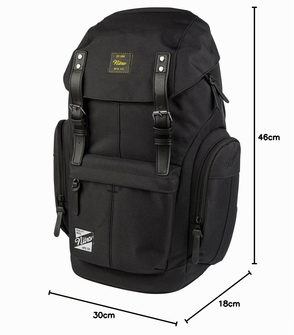 Nitro Daypacker Alltagsrucksack im Retro Look mit Gepolstertem Laptopfach, Schulrucksack, Wanderrucksack oder Streetpack, 32 L