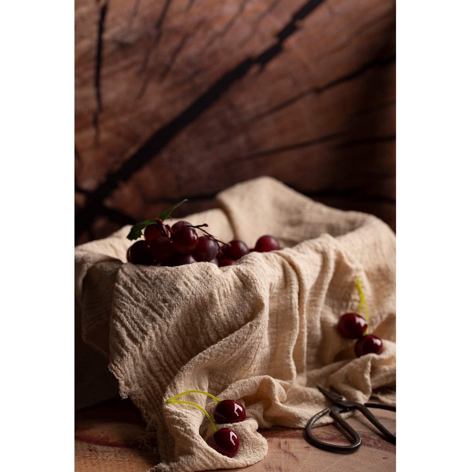 2 en 1 Telón de Fondo de Papel 56x88cm 3 Pcs Piedra de Cemento Tocón Veteada Grano Madera Textura de Cara Doble para Fotografía Estudio Fotográfico Flat Lay Comida Producto Pequeño Cosmético