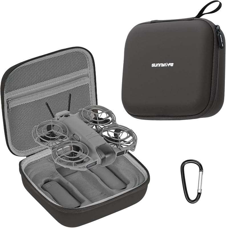 Storage Bag for DJI Neo 2, Portable Travel Case Protective Carrying Case for DJI Neo 2 Drone and Batteries Accessories (Black)
