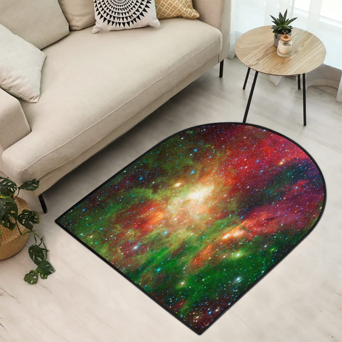 TropicalLife Kolor galaktyka kosmiczna dywan do salonu dywan 120 x 160 cm galaktyka dywaniki do domu sypialni kuchni duża okrągła antypoślizgowa mata podłogowa dywanik