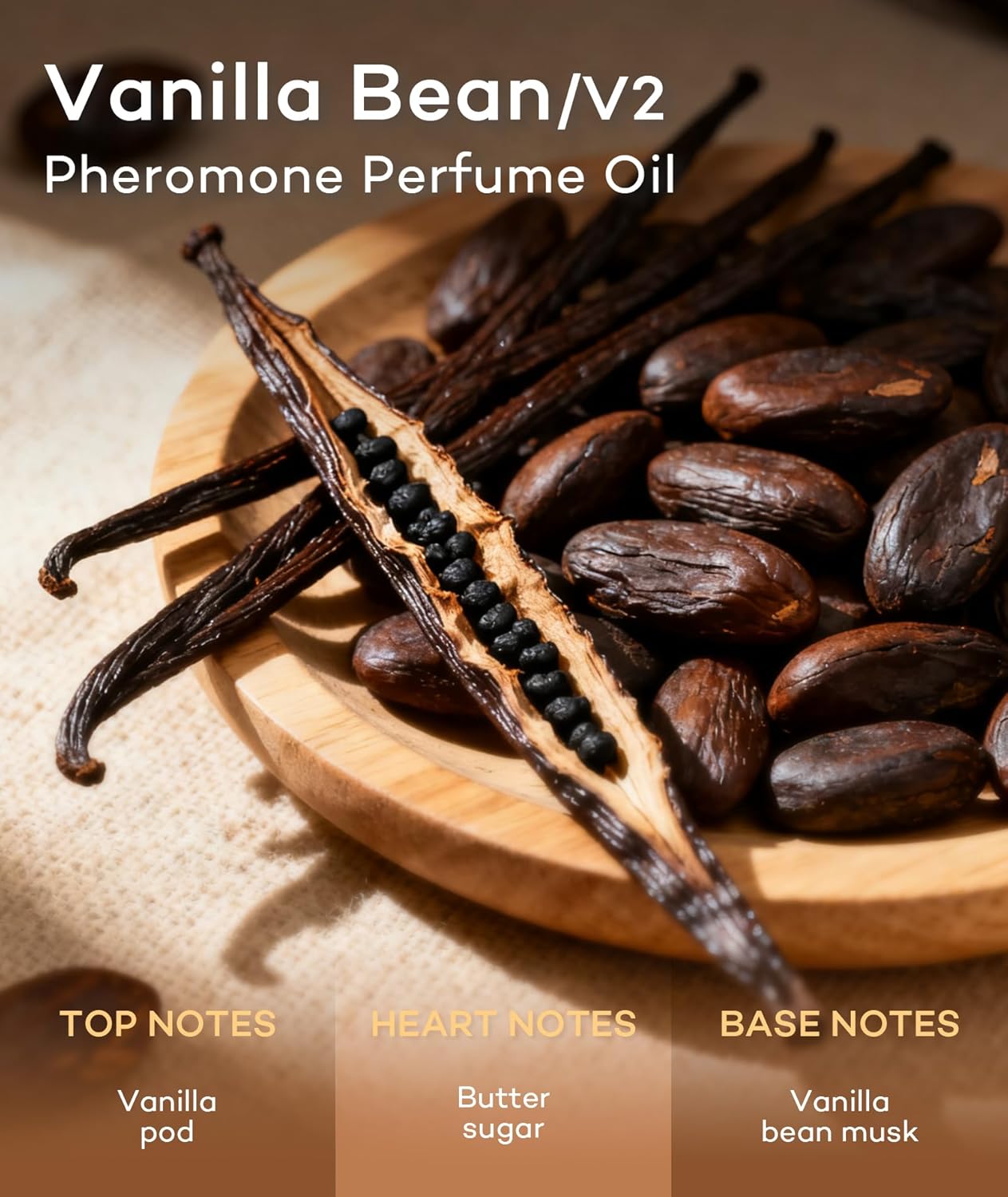 purefittech Pheromones Perfume Oil for Women, Vanilla Bean Fragrance Roll-on Long Lasting Pheromone Perfume Oil, 0.68 fl oz (2 * 10ml) Travel Size Pure Essential Oil Parfum Made in USA