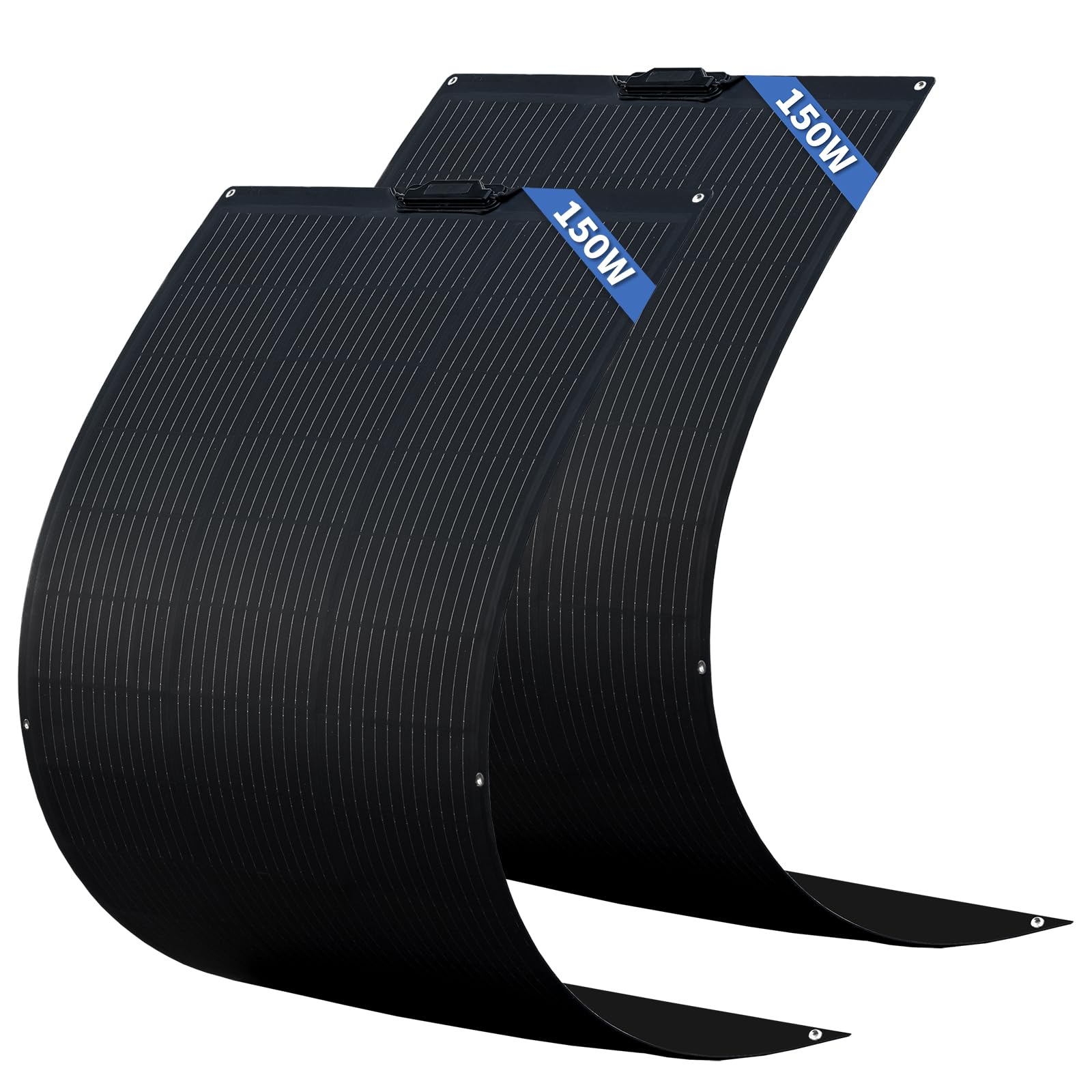 300 W (2 Pack 150 Watt) Flexible Solar Panel Monocrystalline Solar Panel Photovoltaic Module Solar Module for Caravans, Boats, Roofs