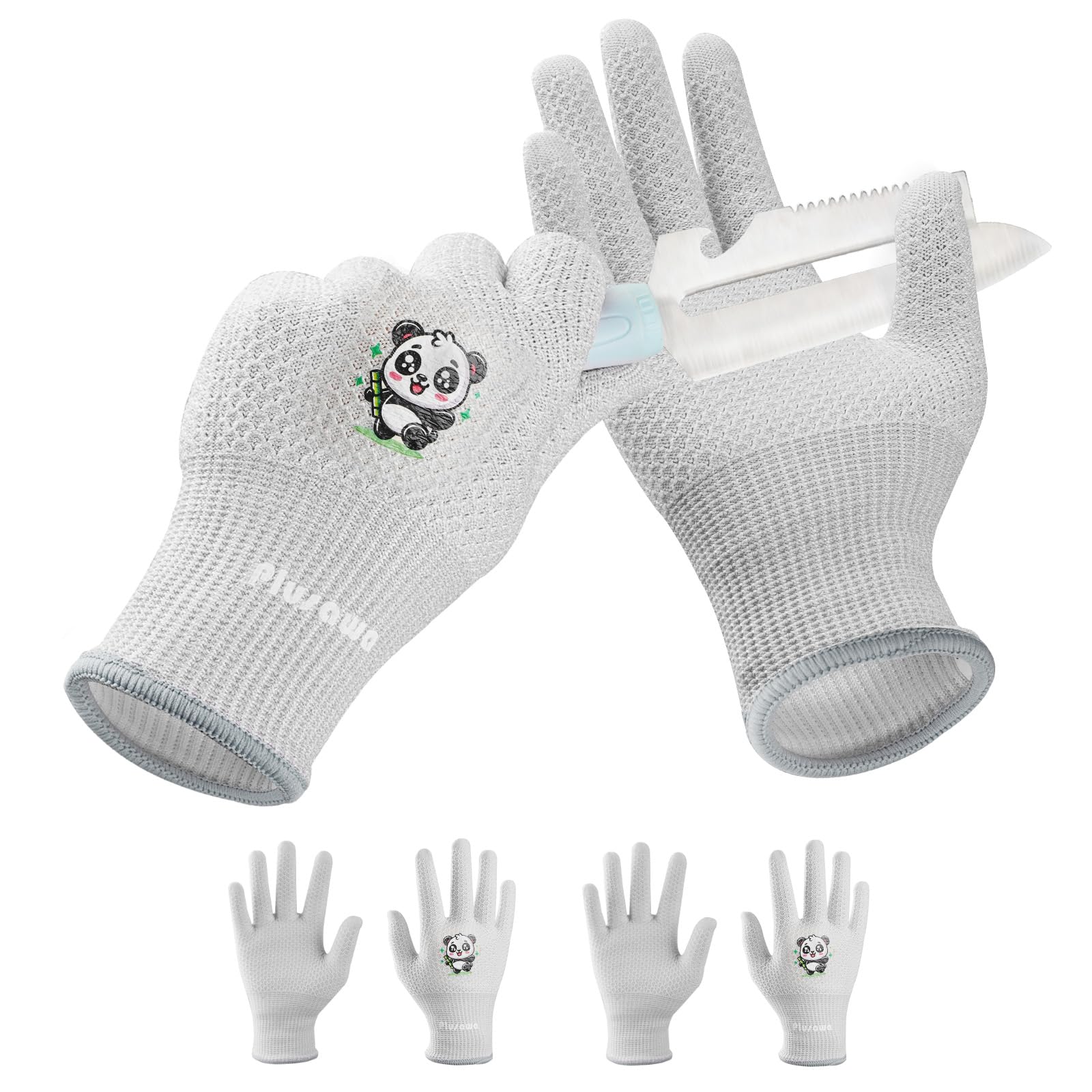 Plusawa 2 Pairs Kids Gardening Gloves for Age 3-12,Cut Resistant Kid Protective Gloves, Breathable, Flexible and Non-Slip for Girls and Boys-S — image 1