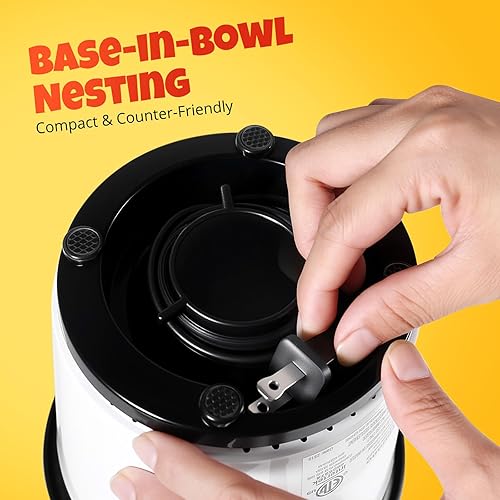 Miniatura 6 de Certificado ETL Vminno - Máquina eléctrica de palomitas de maíz de 4.5 cuartos de galón, sin aceite, con bandeja de mantequilla, ideal para fiestas,