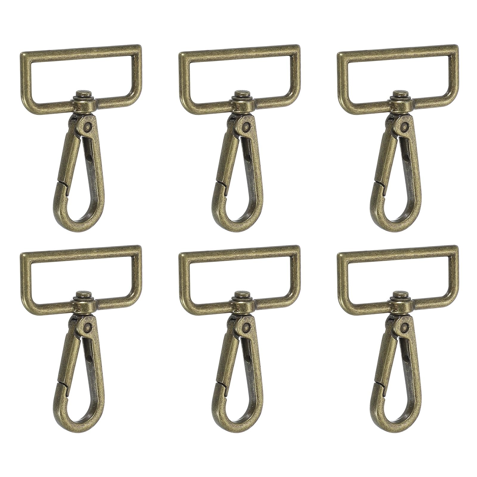 YELARXI Swivel Snap Hooks, Metal D Ring Keychain Lanyard Clip Hook Lobster Clasp Claw Push Gate Clip
