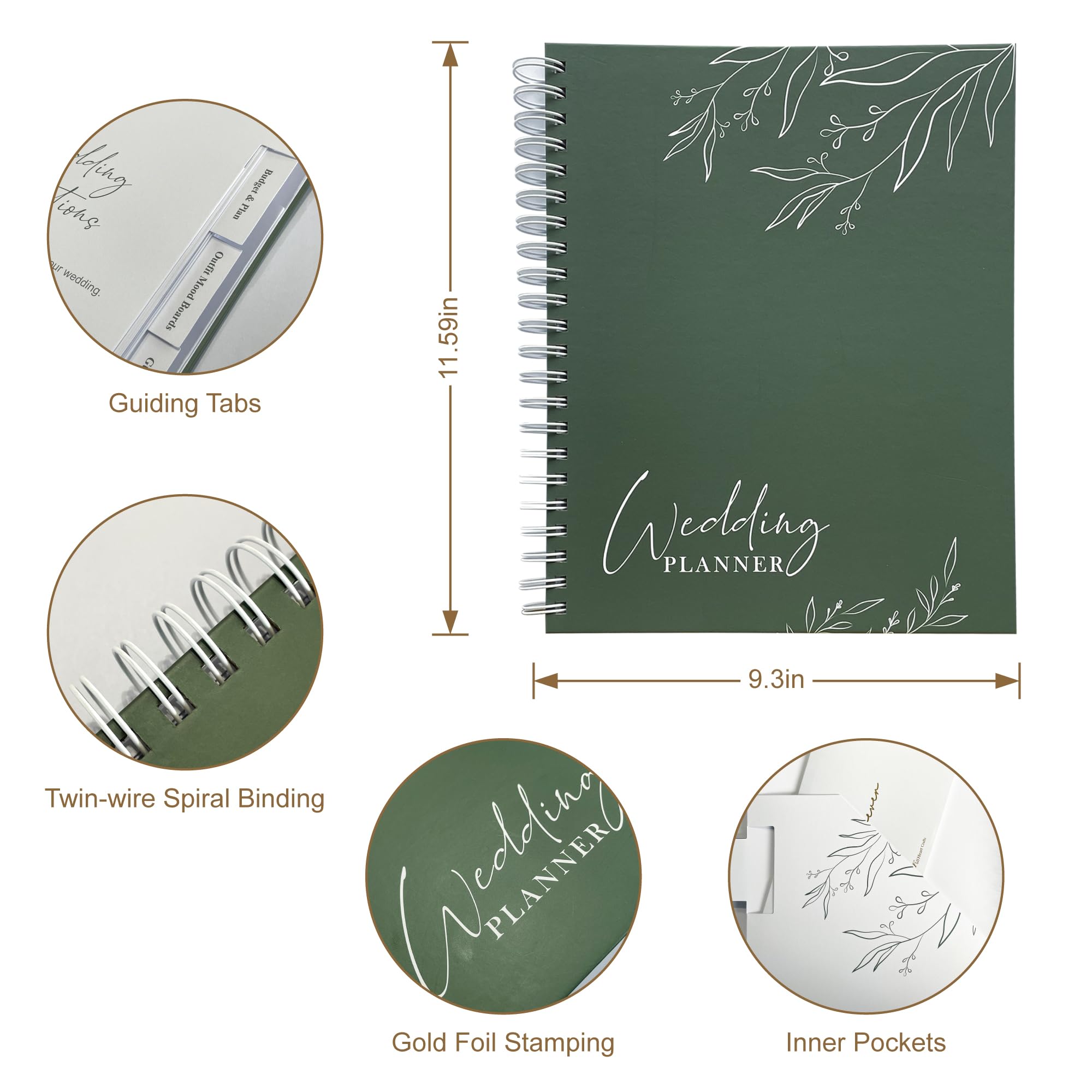 Mr&MrsGifts Libro di pianificazione di nozze e organizzatore Wedding Planner Book