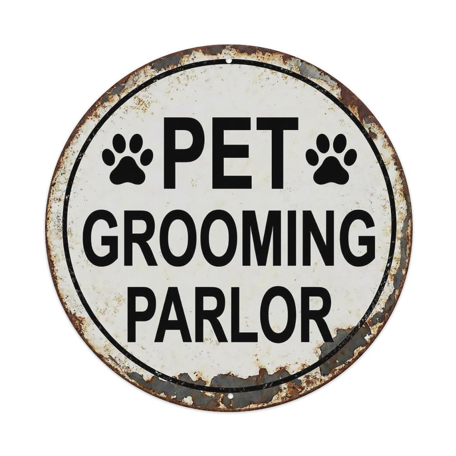 Vintage Pet Grooming Parlor Salon Metal Tin Sign