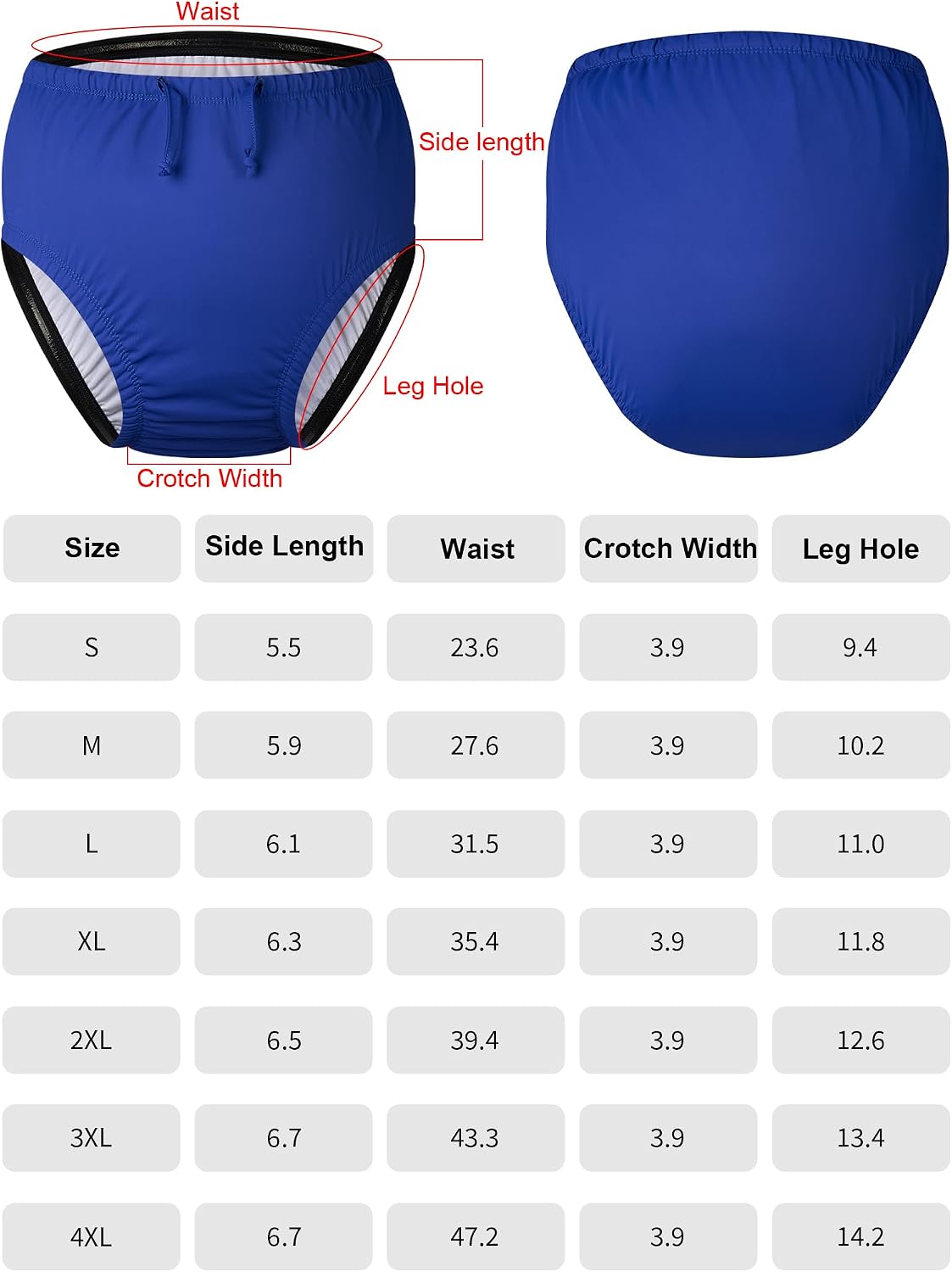 Adult Reusable Swim Diapers for Incontinence Special Needs Swimwear Waterproof Leakproof Cloth Diaper Covers Unisex