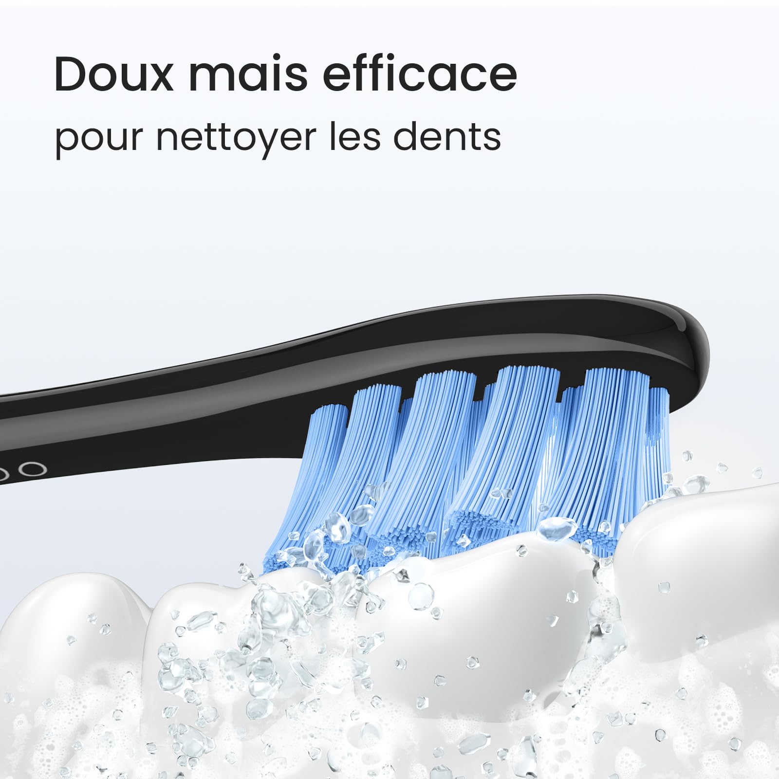 Oclean Brosse à Dents Électrique TravelGo FlowSet, Autonomie de 180 jours avec 6 Brossettes et 5 Modes, Brosse à Dents Sonique, Minuterie & Rappel 30s, 1 Étui Voyage, Set Bleu