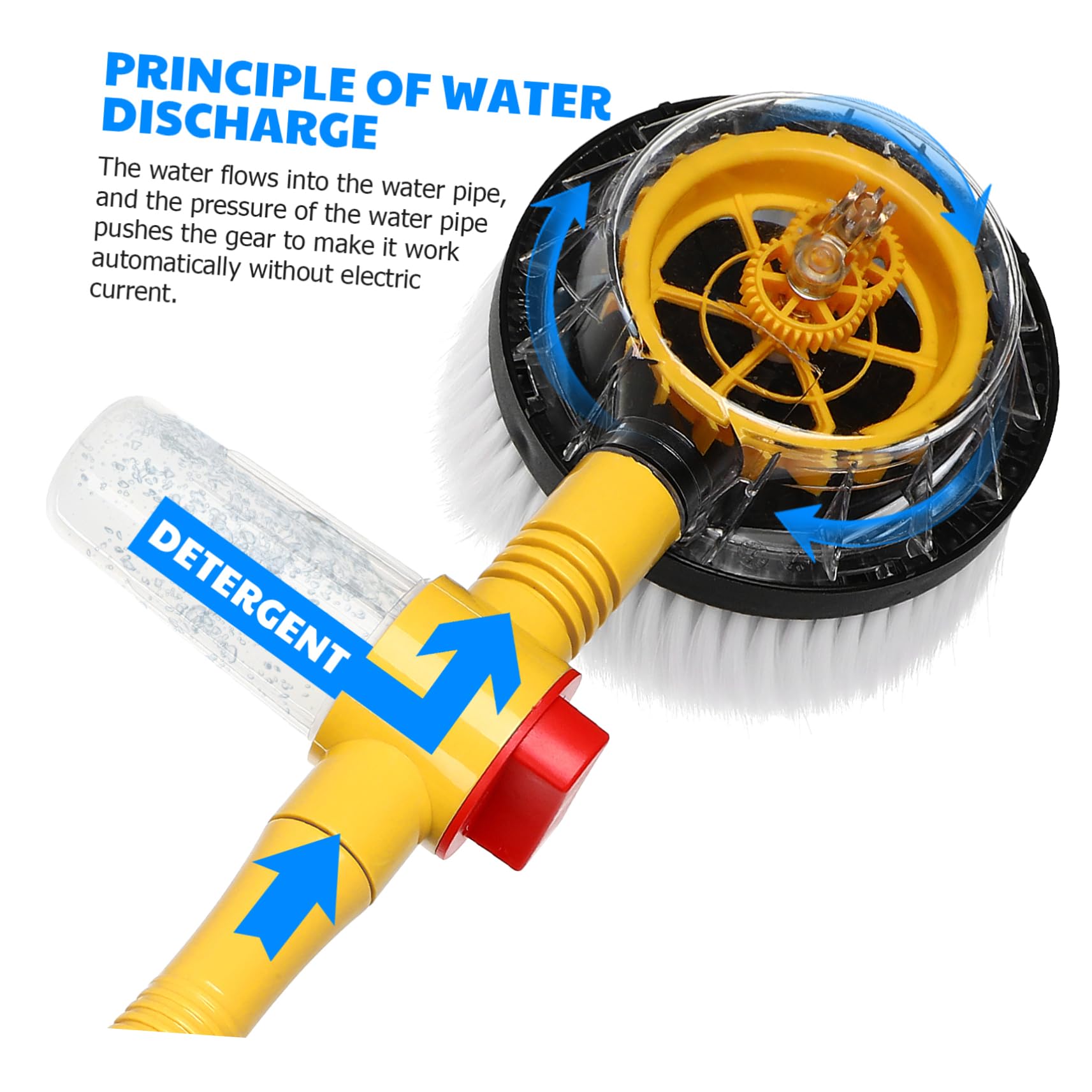 Autowaschbürste Rotierend Mit Griff Mikrofaser-Chenille-bürstenkopf Lösungsmittelbehälter Für Automatisches Schaumbildung Wasser Und Reinigungsflüssigkeit Abgebend Für
