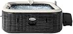 INTEX 28451EP PureSpa Greystone Deluxe Spa Set: Includes Energy Efficient Spa Cover and Wireless Control Panel – Spa Control App – Built-in FastFill Inflation System – 6 Person Capacity – 94