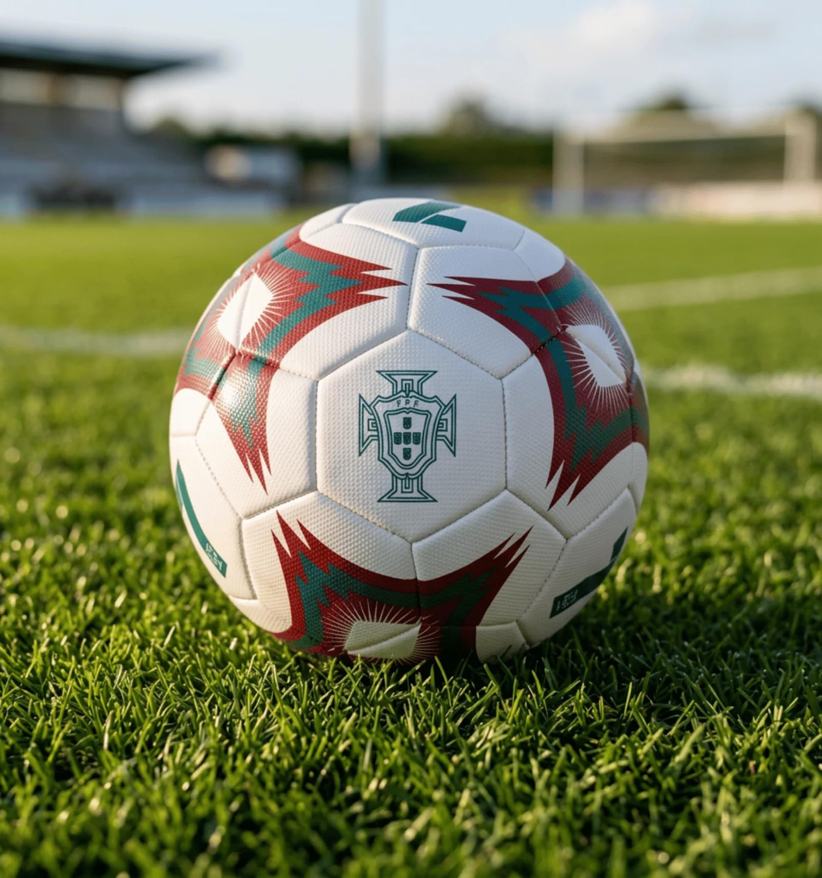 Icon Sports Balón de fútbol oficial de Portugal, color rojo o blanco, con escudo de la selección nacional, tamaños 5, 4 y 2