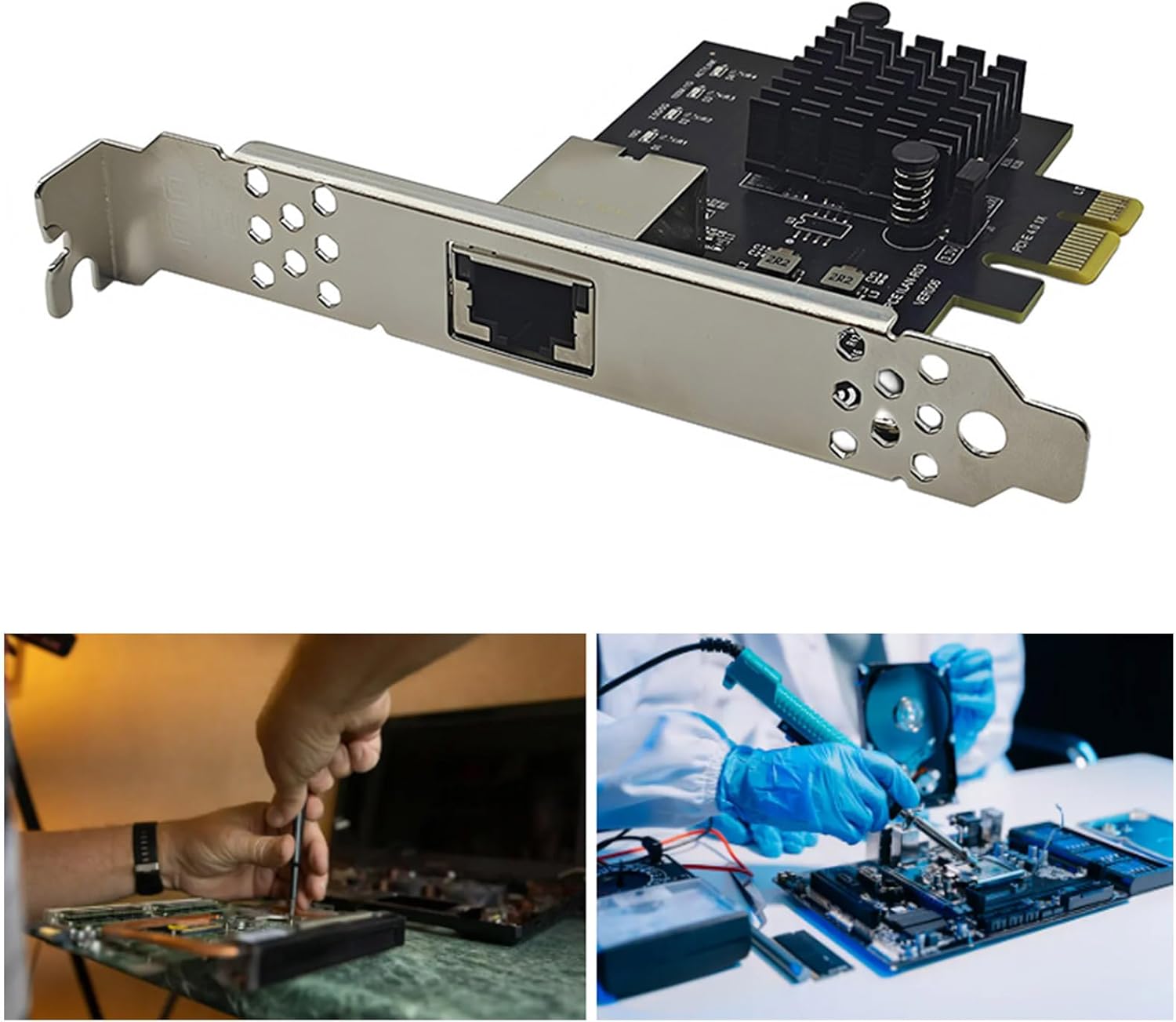 10 Gigabit Ethernet Networking Card PCIE4.0 1X 10Gb RTL8127AT Chip Gigabit Ethernet PCIE Adapter 10000Mbps for PC