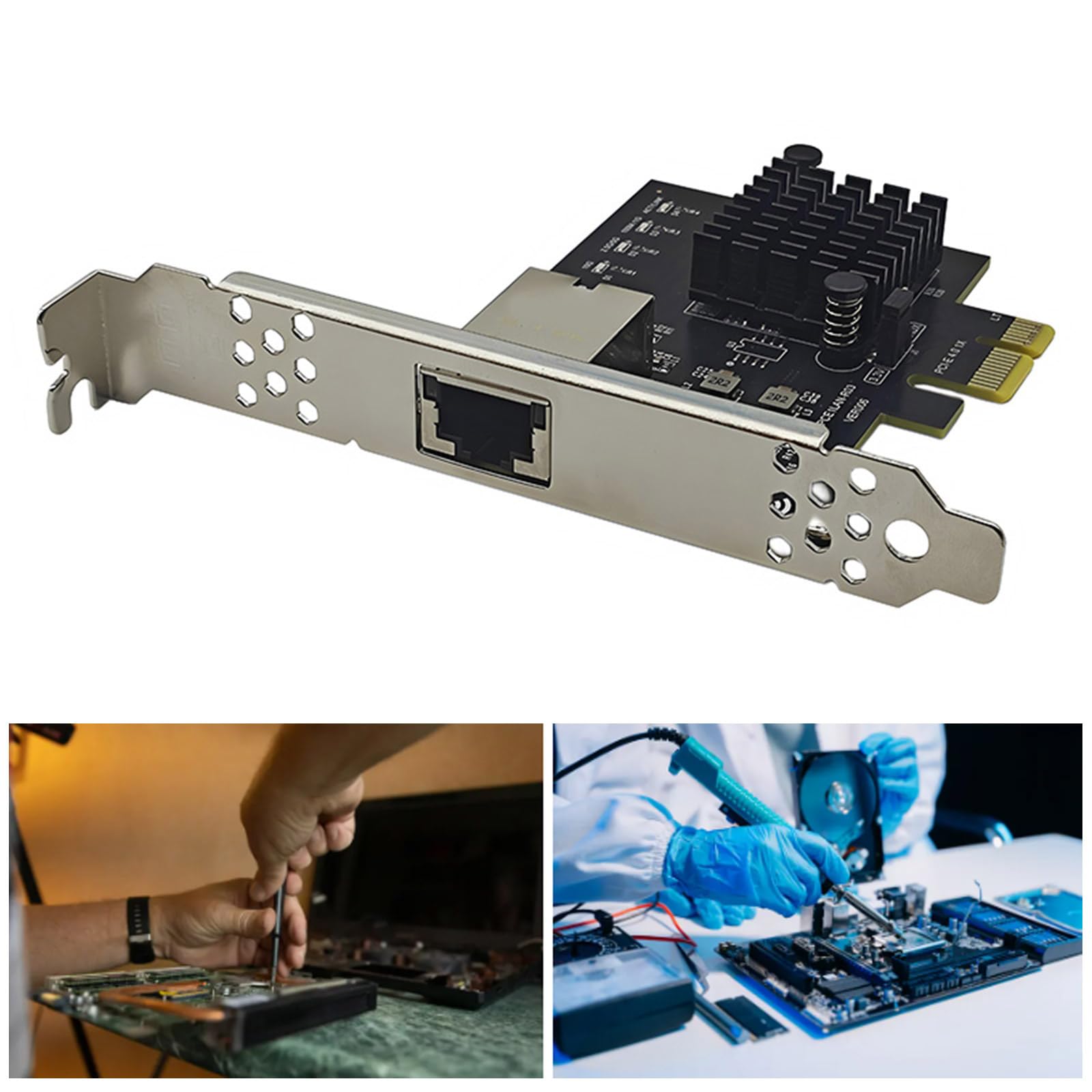 Scheda di rete 10Gbps PCIE4.0 1X RJ45 Gigabit con chip RTL8127AT per adattatore di rete per server PC