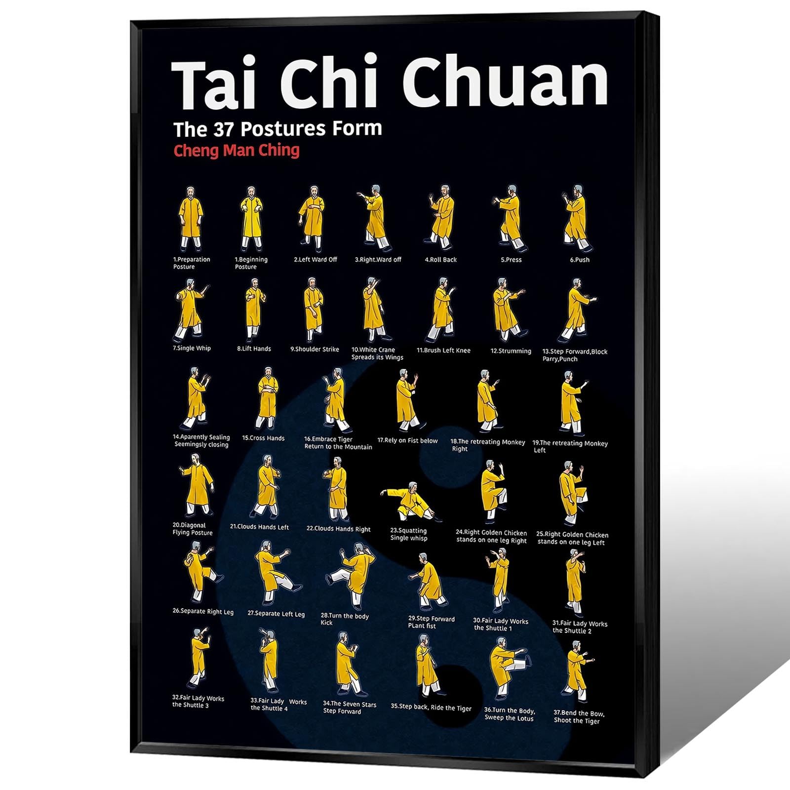 Tai Chi Walking Workout for Women Poster Balance & Mindful Movement Exercise Chart(8x12inchs，Unframed) — view 20