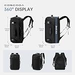 6x13x17 inch Personal Item Bag for Budget Flight in Canada,15x33x43 cm Travel Bag,Expandable Travel Backpack