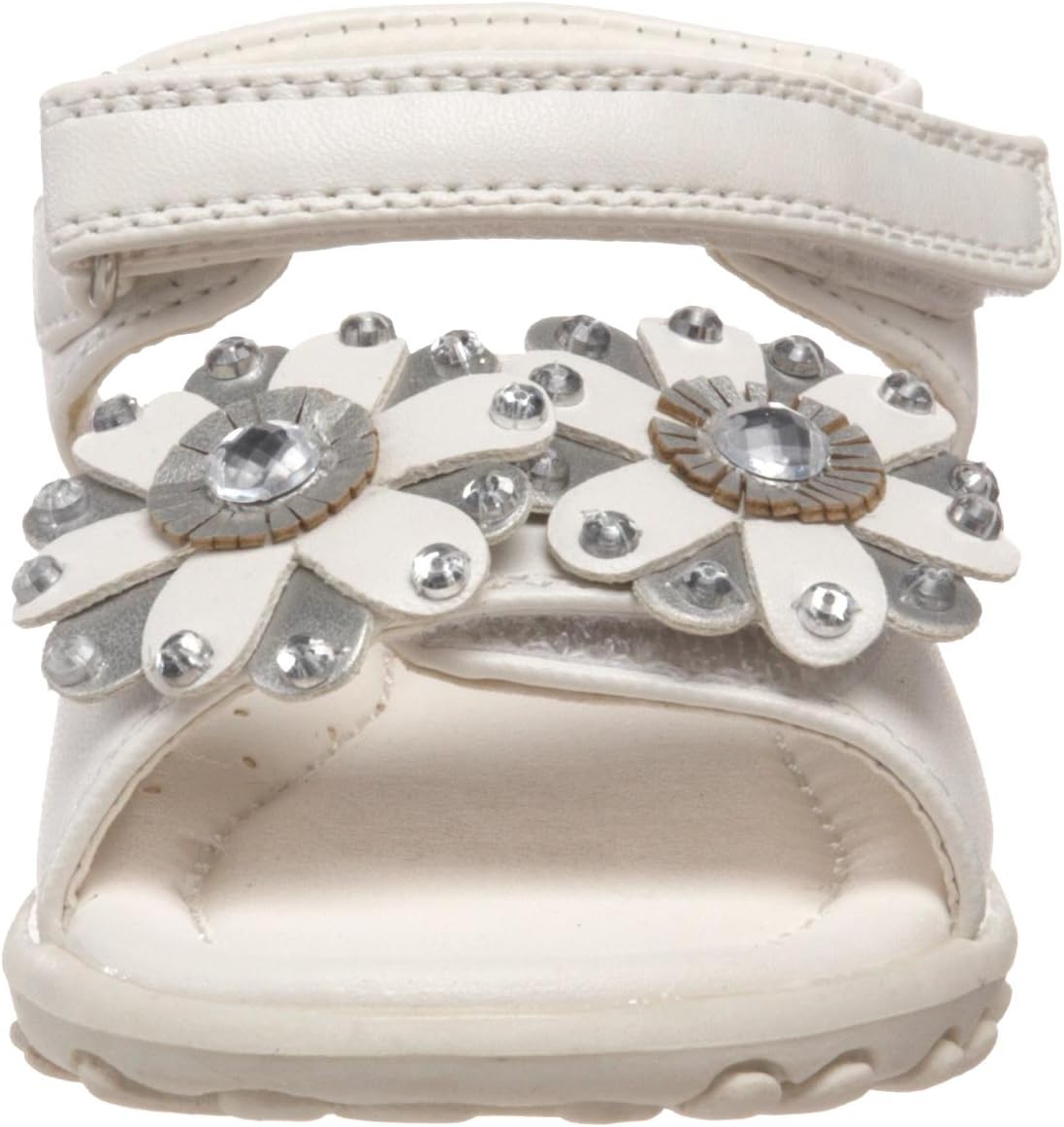 Laura Ashley Kids' LA2994 Sandal,White Silver,6 M US Toddler