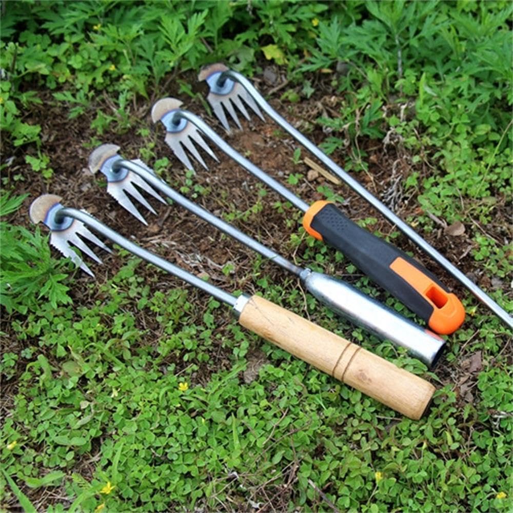 Amazon | 草抜き 除草機 4本爪ハンド 庭用除草ツール 草の根除去ツール