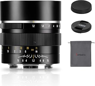 7artisans 50mm f/1.2 APS-C Manual Focus Lens for Fujifilm X-Mount: Large Aperture Prime with Built-in Hood & Dreamy Bokeh