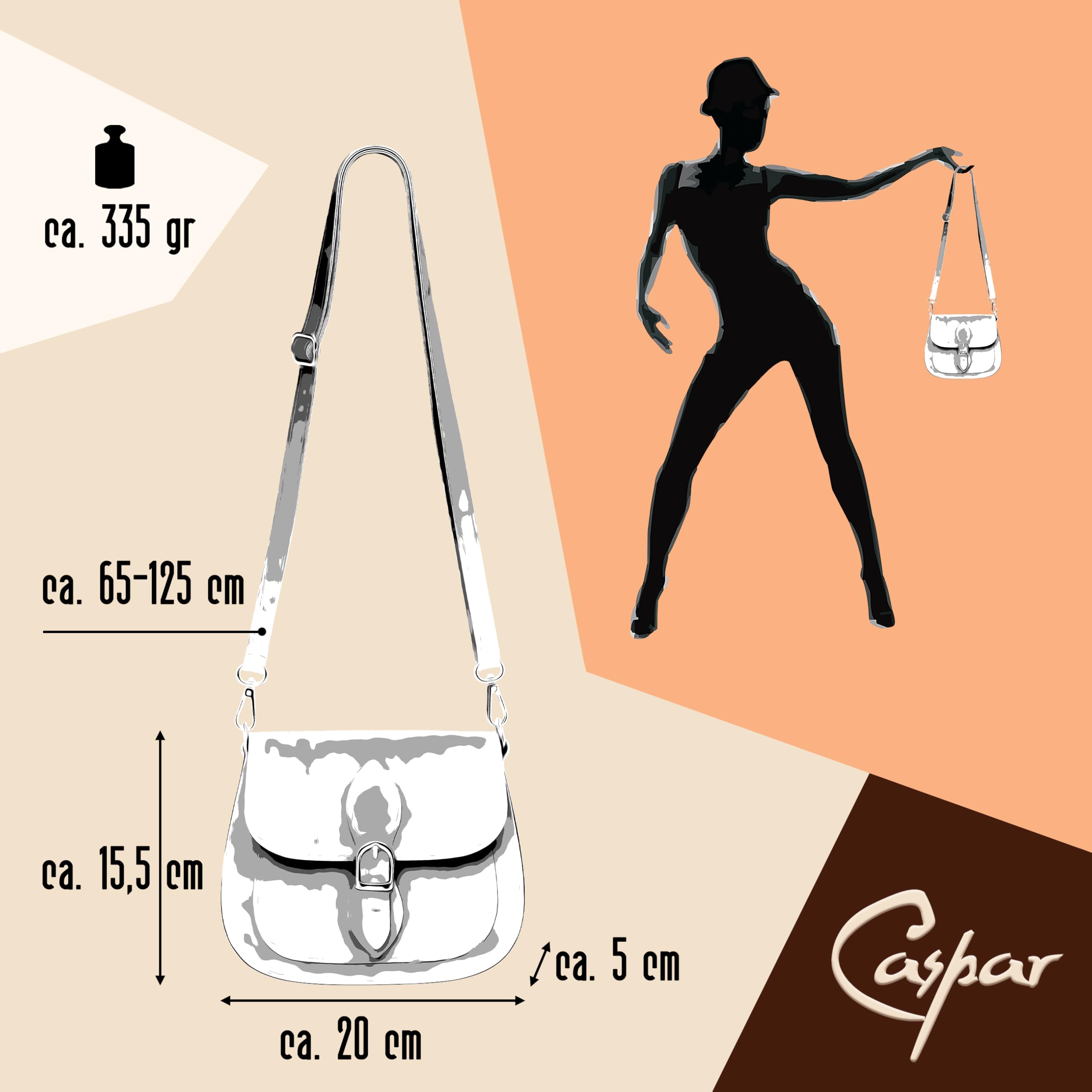 Caspar Leder Umhängetasche Dirndltasche Vintage Tasche kleine Trachtentasche Damen Handtasche aus Wildleder - CLASSIC LINE - Modell No.831 - Made in Italy