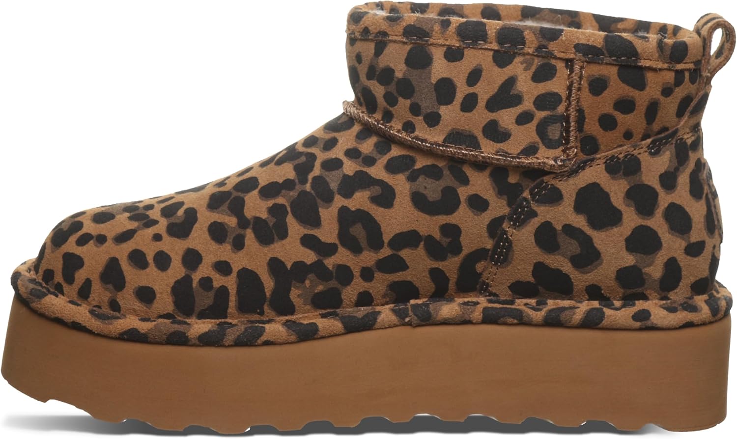 BEARPAW Women's Retro Shorty Exotic Tobacco Leopard Boot