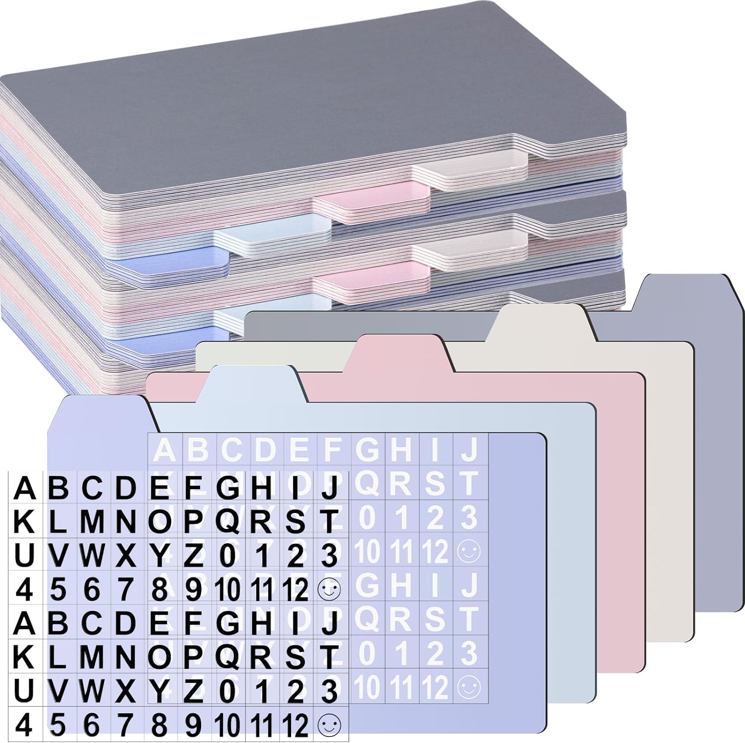 Harloon 52 Pcs Dry Erase Index Card Guide Set Include 50