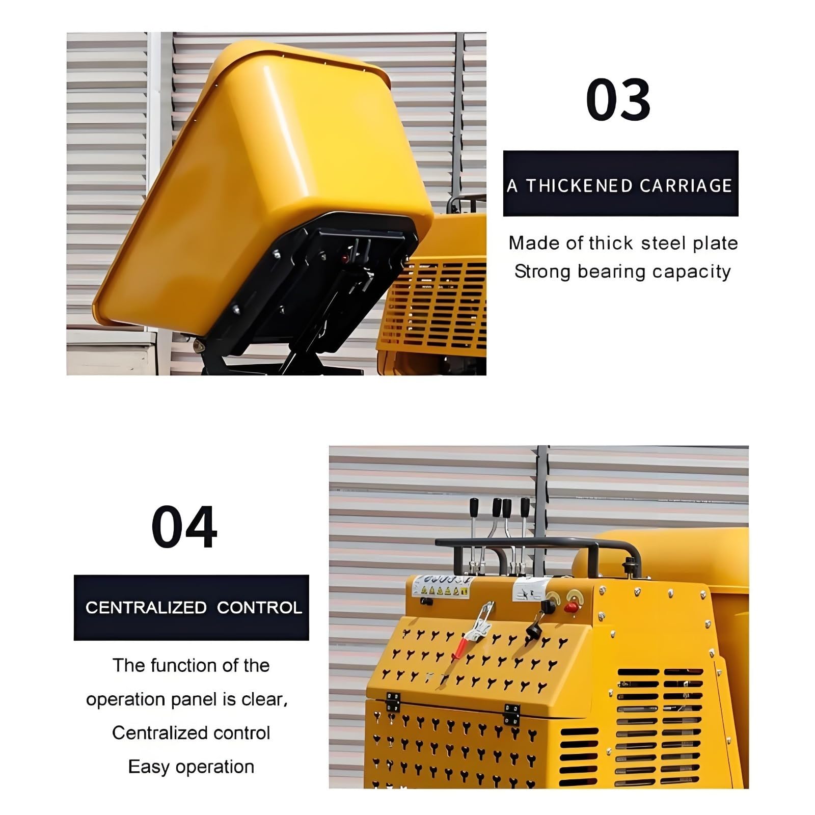 Mini Dumper de oruga con función de descarga hidráulica, portador de orugas compacto para transporte de tierra de arena en paisajismo residencial y proyectos pequeños en lugares de trabajo