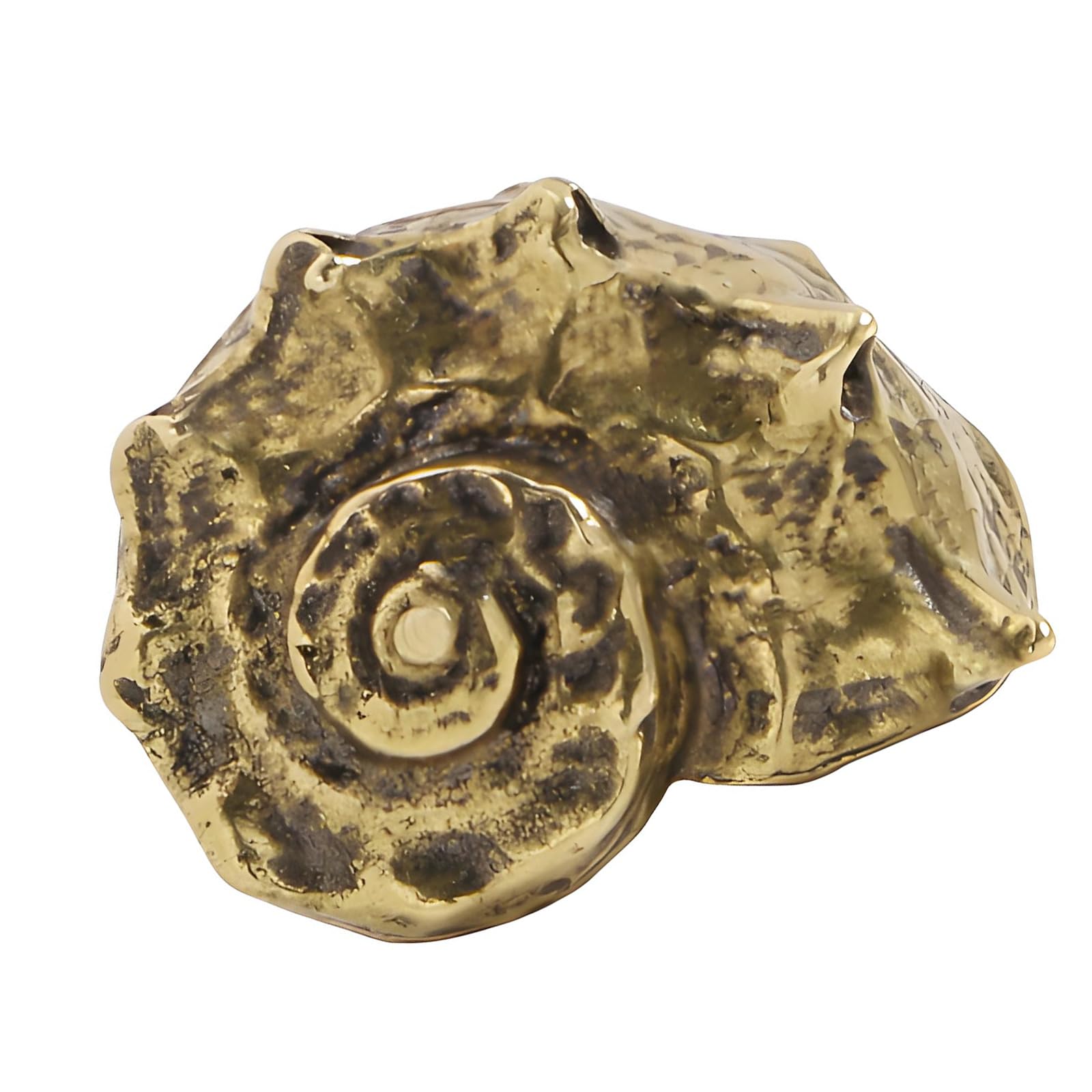 Cunzjia Aged Color Brass Dressers Knob Unique Kitchen Cabinet Door Handle Wardrobe Pulls Conch Shape Drawer Knob Furniture Hardware