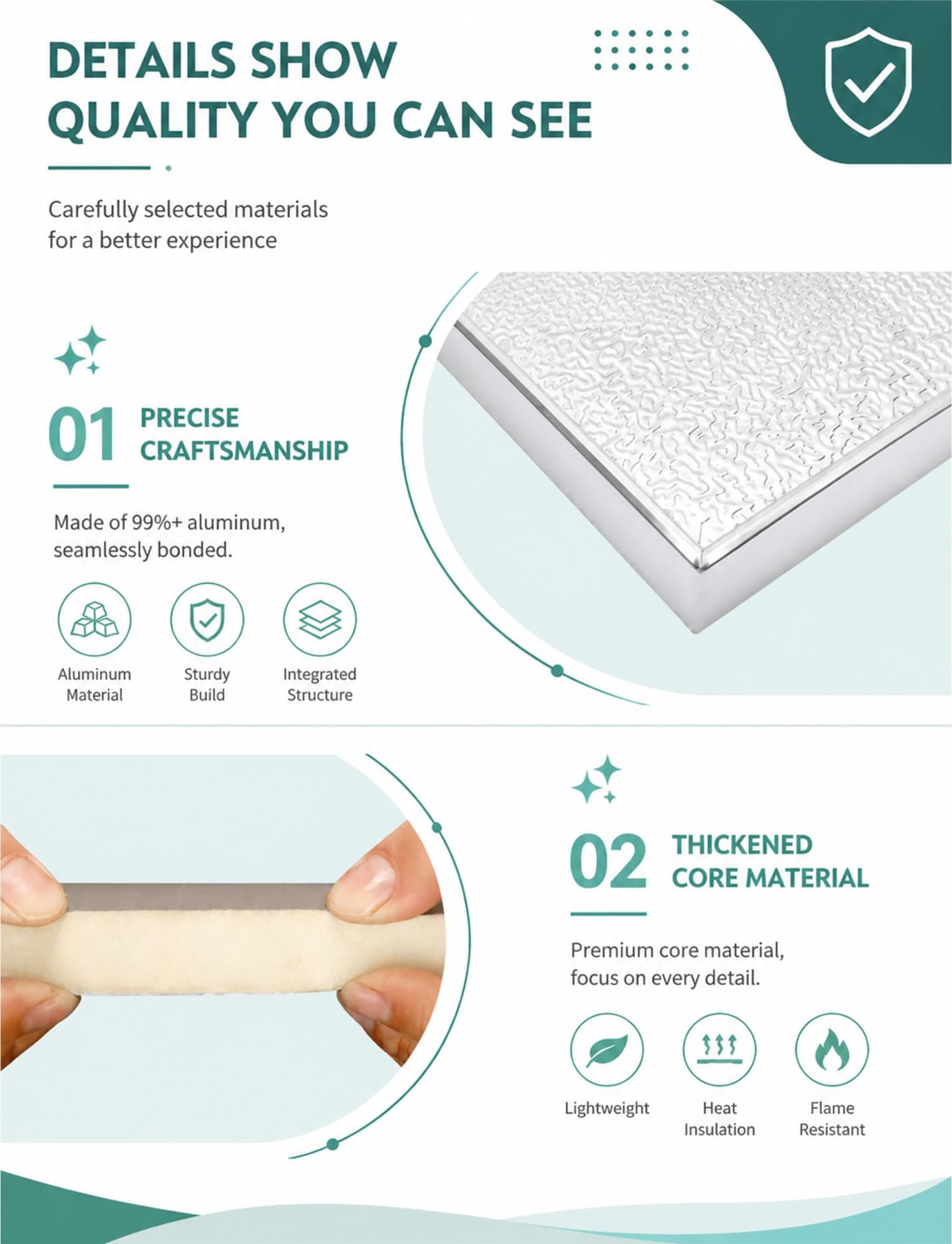 Tablero aislante de espuma PE aluminio | Protector contra salpicaduras de estufa multicolor de varios tamaños: tablero de protección térmica(B,110x60 cm)