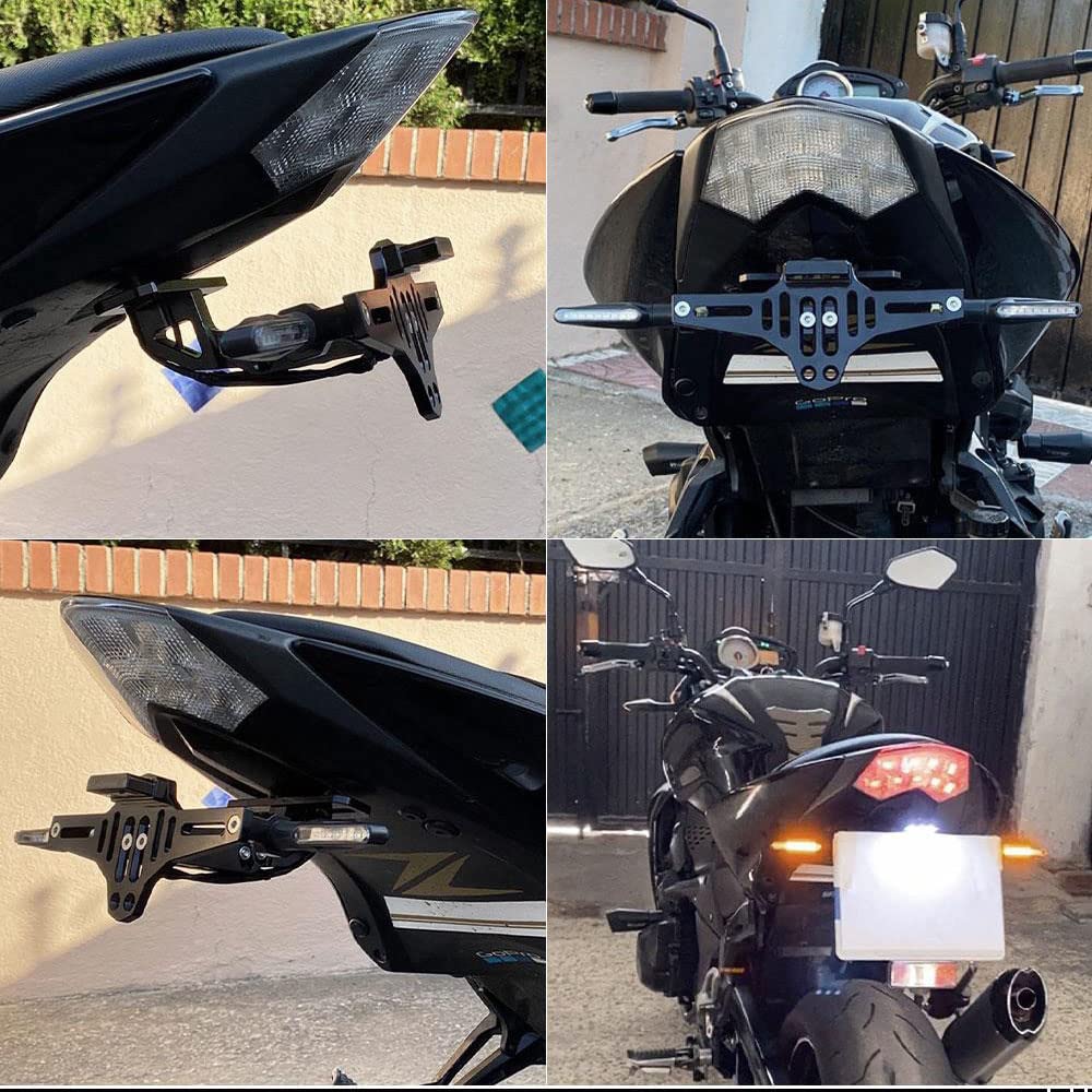 Regulowany uchwyt tablicy rejestracyjnej CNC do Kawasaki Ninja Z800 Z1000SX z LED