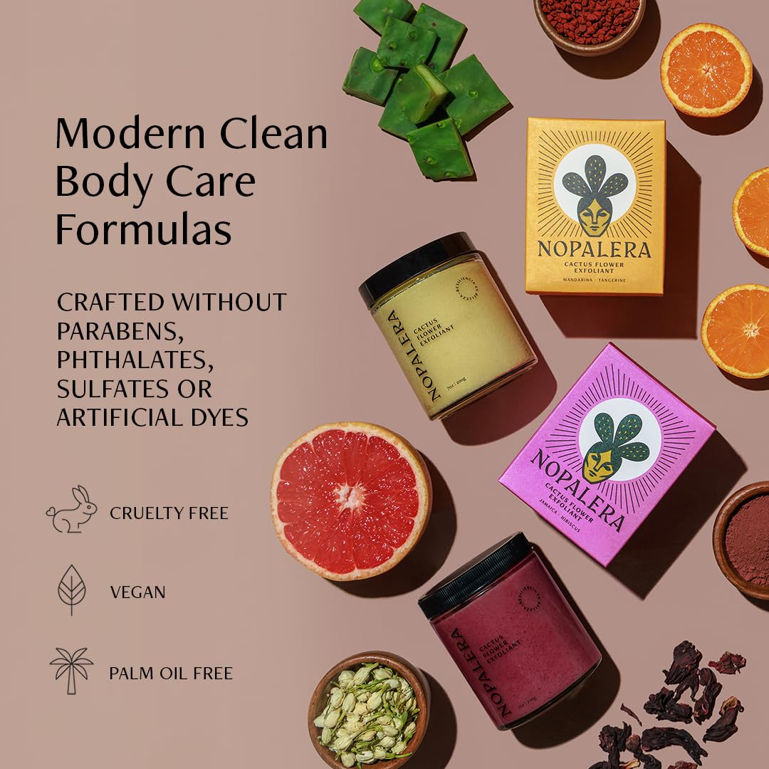 Nopalera Cactus Flower Exfoliant 3-in-1 Cleanser, Moisturizer & Lip Scrub