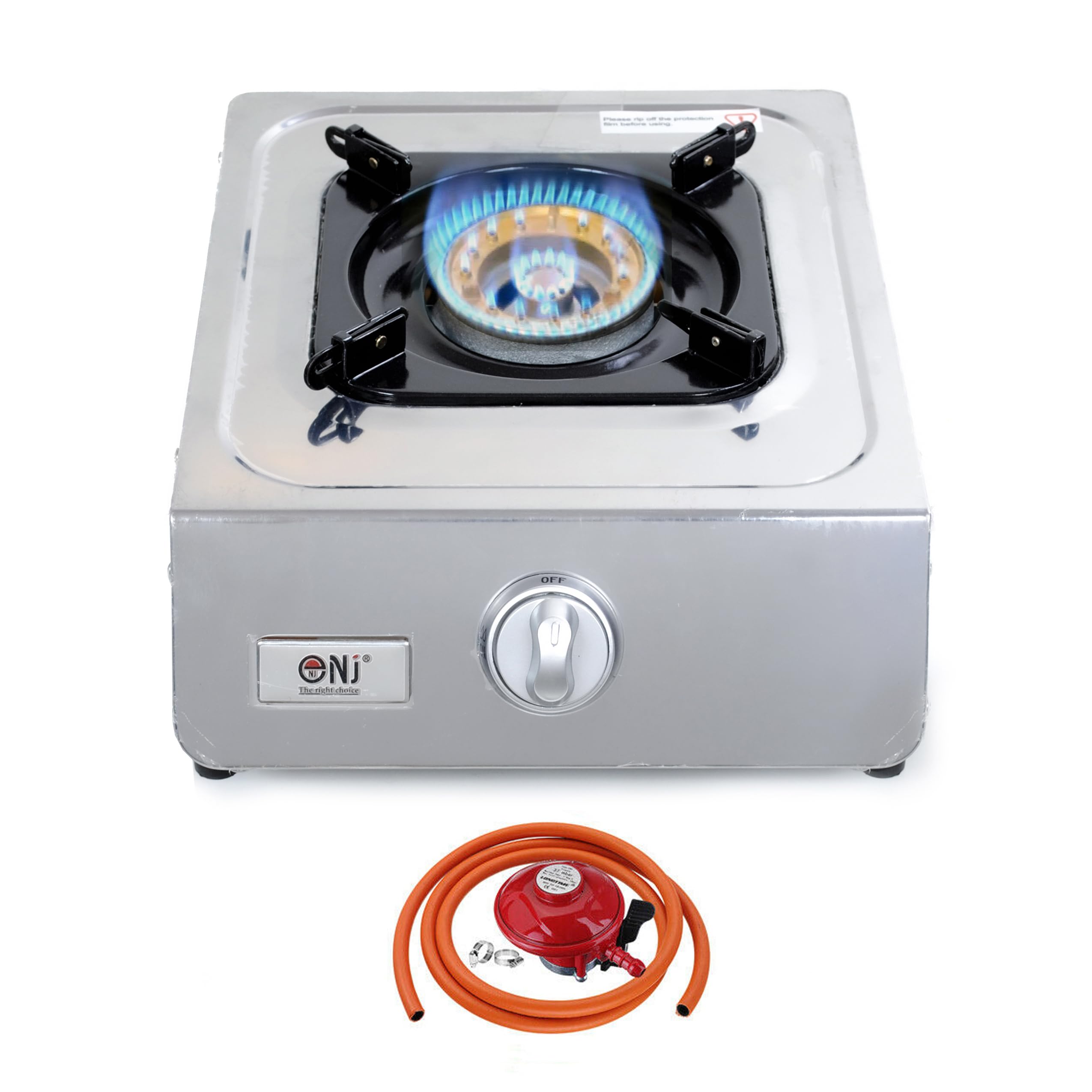 NJ NGB-100 Portable Gas Stove - 1 Burner Wok Ring Camping Cooker LPG