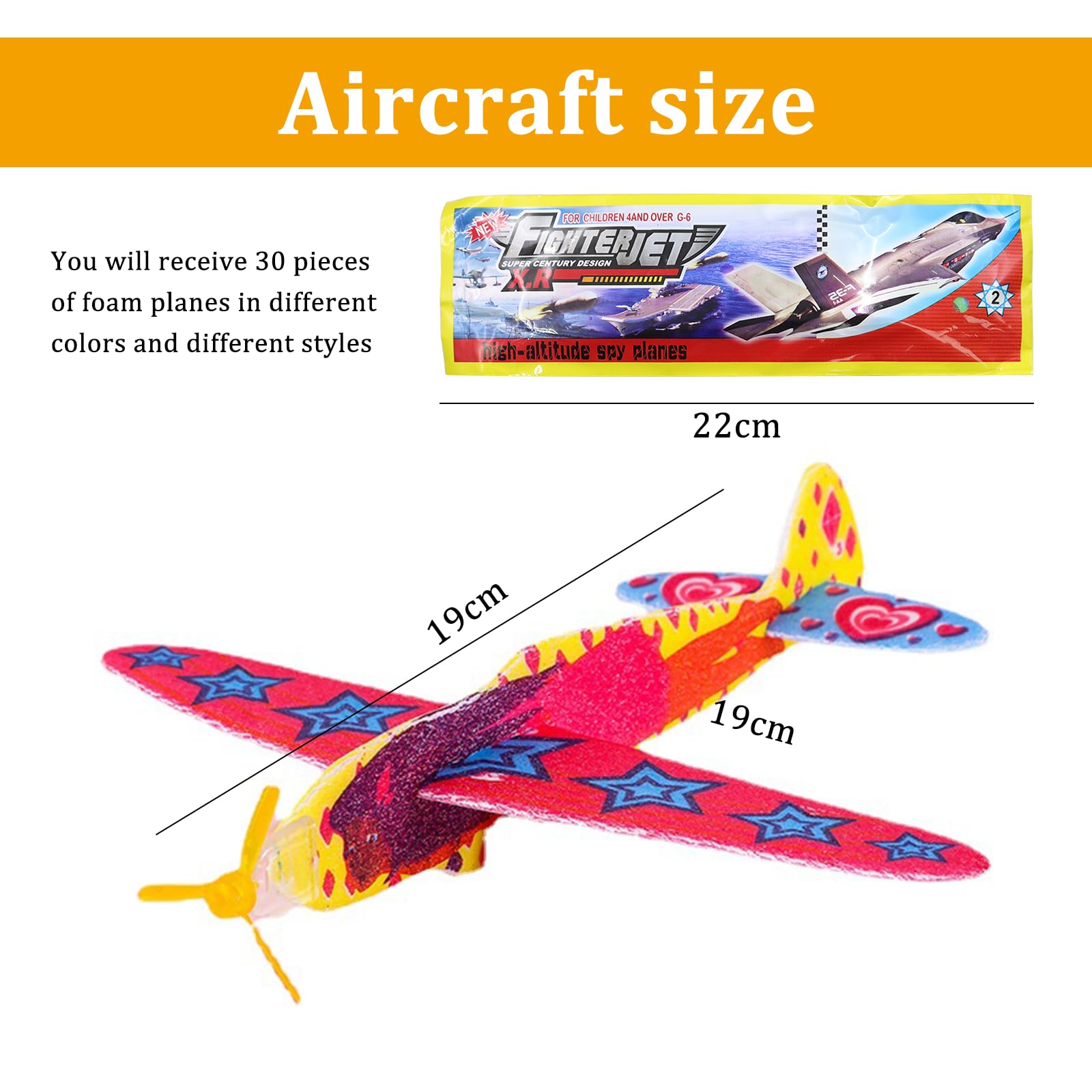 Lot De 24 Avions Polystyrène Planeurs – Jouet Classique Pour Anniversaire, Fête, Pinata Et Cadeau Surprise