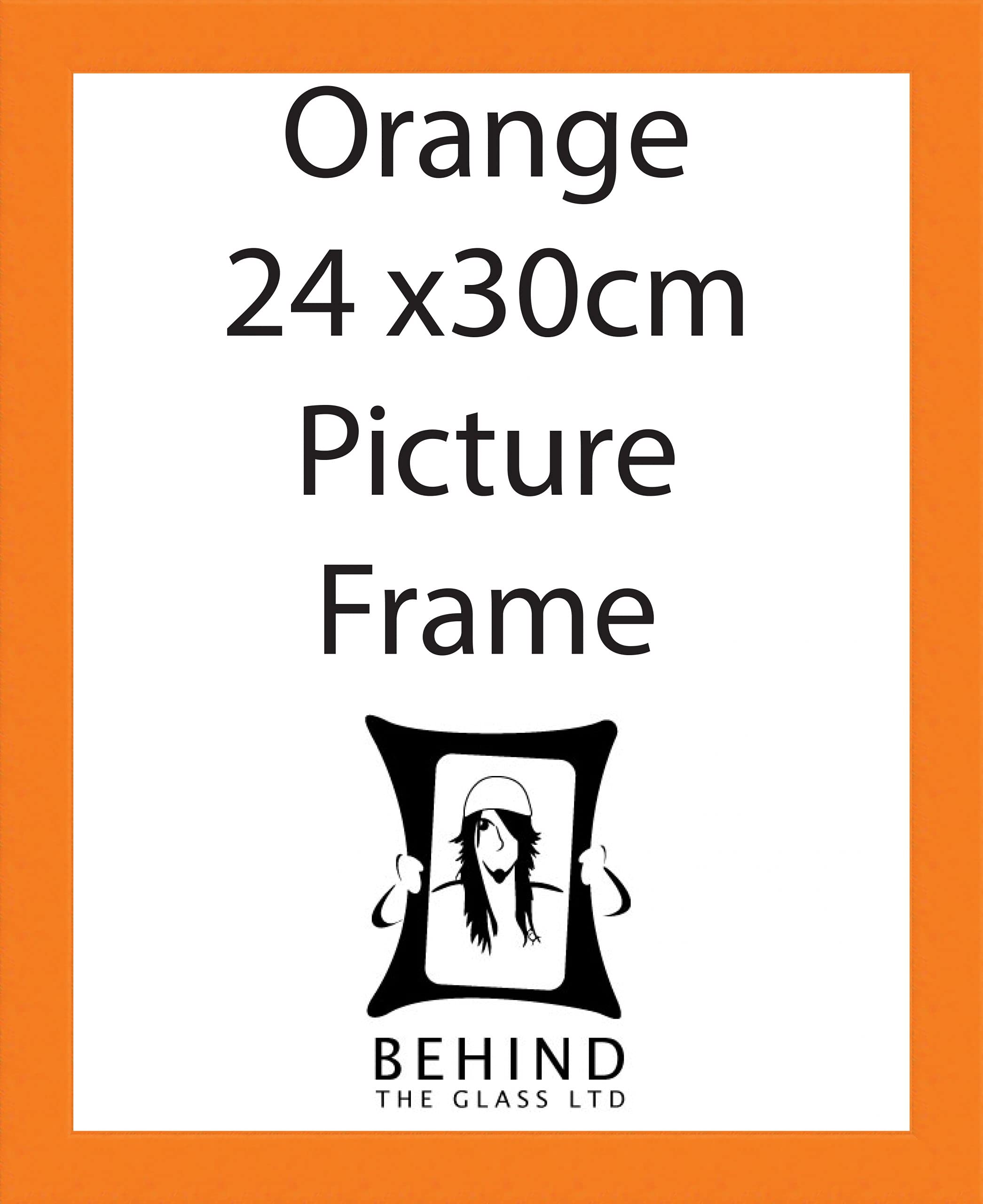 Behind The Glass Orange - Handmade Wooden Picture Frame - 24X30cm