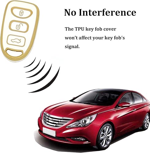 Miniatura 6 de Funda protectora para llavero Hyundai de TPU suave compatible con Hyundai Elantra Accent Sonata Kia Optima, accesorios con llavero