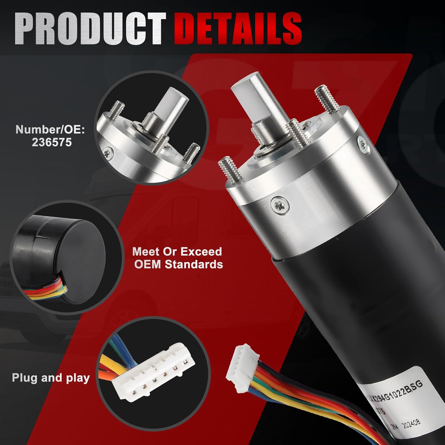 RV in-Wall Slide-Out Motor 236575 Compatible with Lippert Schwintek in-Wall Slide System, IG-42 10mm Motor Assembly 300:1 High Torque Gear Ratio,12V | Slide Motor for Travel Trailer and Camper