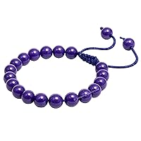 Vista 695 de Amazing Gemstone Yaxaite Bracelet for Women Men's Gifts - Protection Healing Crystal Bracelet - 8mm Gemstone Beaded Adjustable Bracelet Pulseras