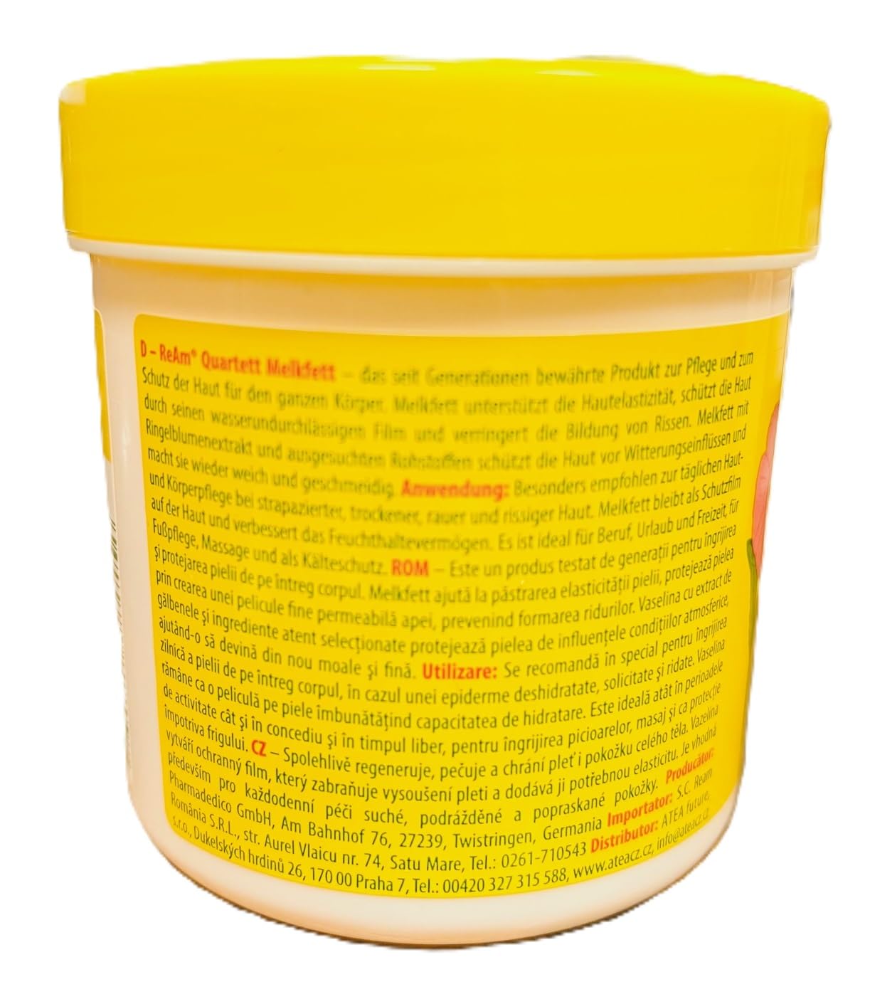 Ream Quartett Graisse à traire avec calendula, 6 x 250 ml