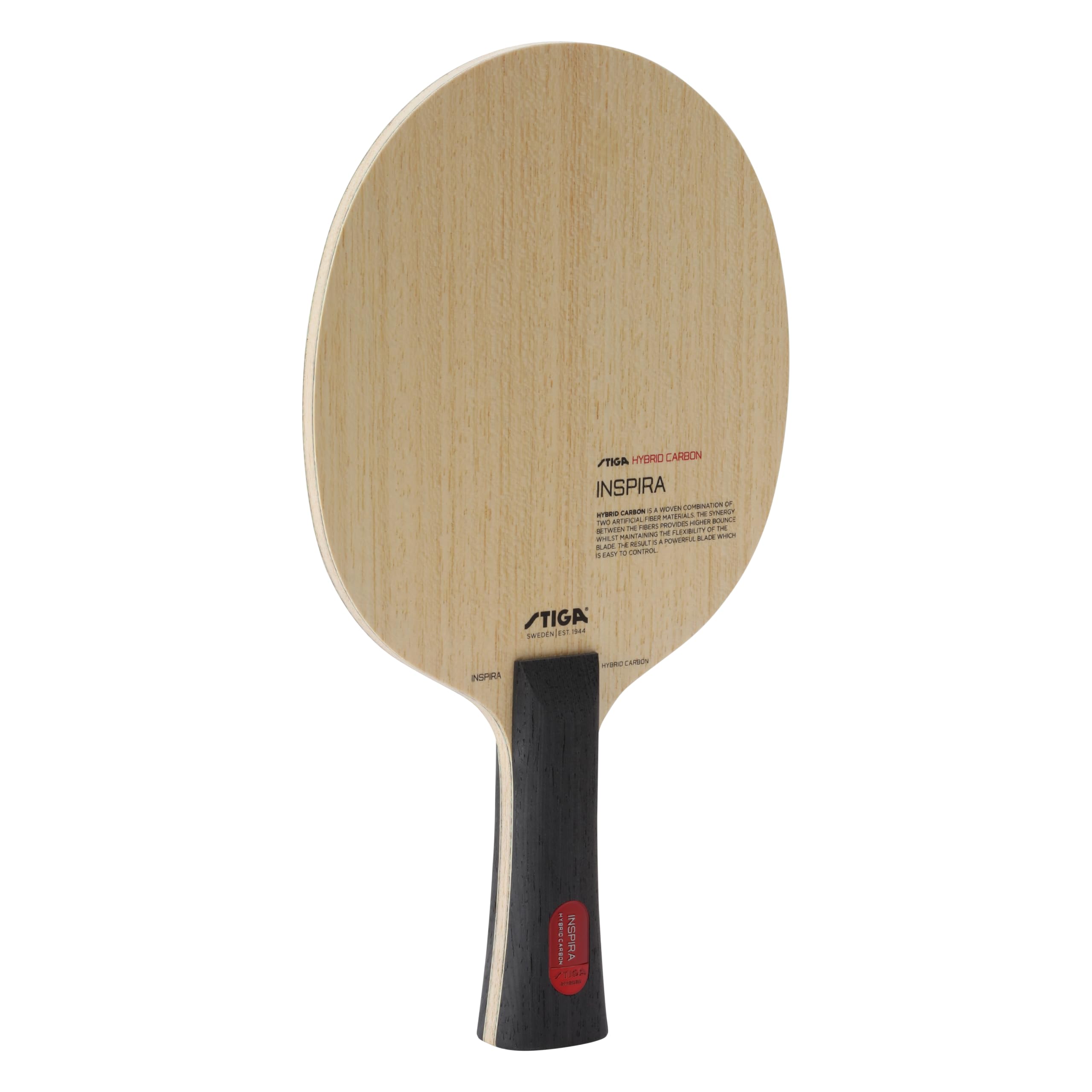 Stiga Inspira Hybrid Carbon Table Tennis Blade, Offensive Professional Blade with Maximum Control & Power - Master - Brown