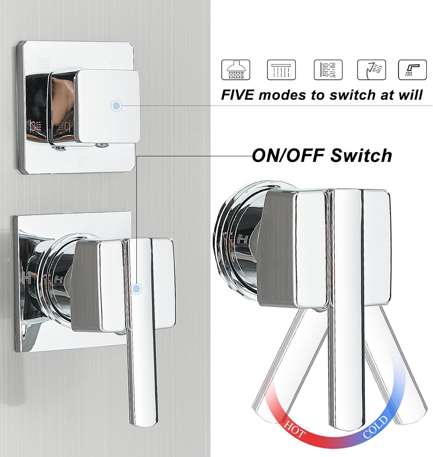 Contemporary Shower Panel Wall Mounted Shower Tower with LED Shower Head Large Body Jets Stainless Steel Shower Panel Tower System, Brushed