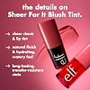 e.l.f. Sheer For It Blush Tint, Cherry Cola | tinte multiusos de larga duración para labios y mejillas, crea un acabado de rubor natural, vegano y libre de crueldad, líquido 0.22 Fl Oz (Paquete de 1) 3