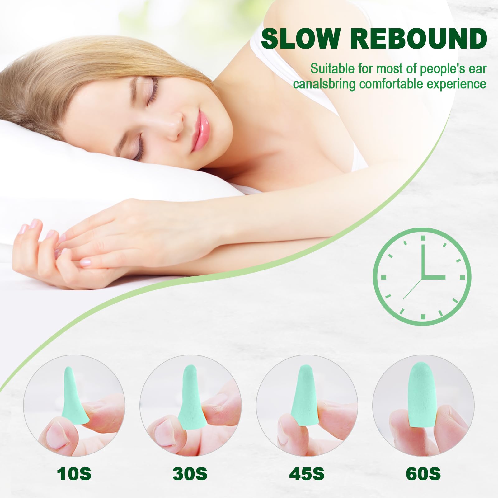 60 Pares Tapones Oídos Cancelación de Ruido Para Dormir - Espuma Ultra Suave - Reducción de Ruido