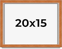 Vista 211 de Marco marrón de 18 x 24 pulgadas, marco de madera maciza de nuez de miel, ancho de moldeo de 0.875 pulgadas, profundidad de rabo de 0.875 pulgadas